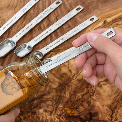 Stainless Steel Measuring Cups and Spoons Set (14 Piece Set)
