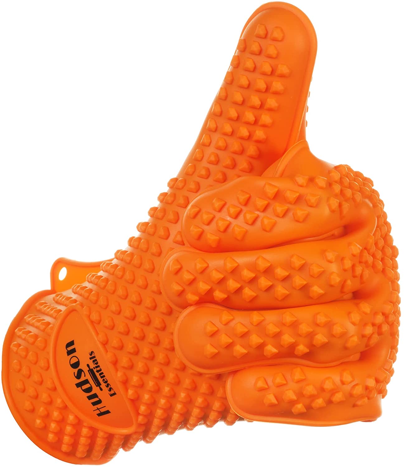 Hudson Essentials BBQ Gloves, Heat Resistant Oven Mitts - Kitchen Silicone Oven Mitts