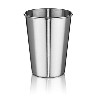 Stainless Steel Tumblers 12 oz - Set of 6 Stackable Tumbler Cups