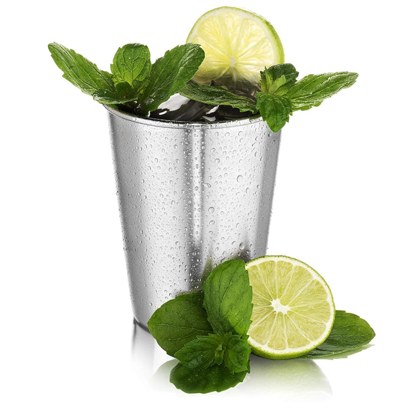 Stainless Steel Tumblers 12 oz - Set of 6 Stackable Tumbler Cups