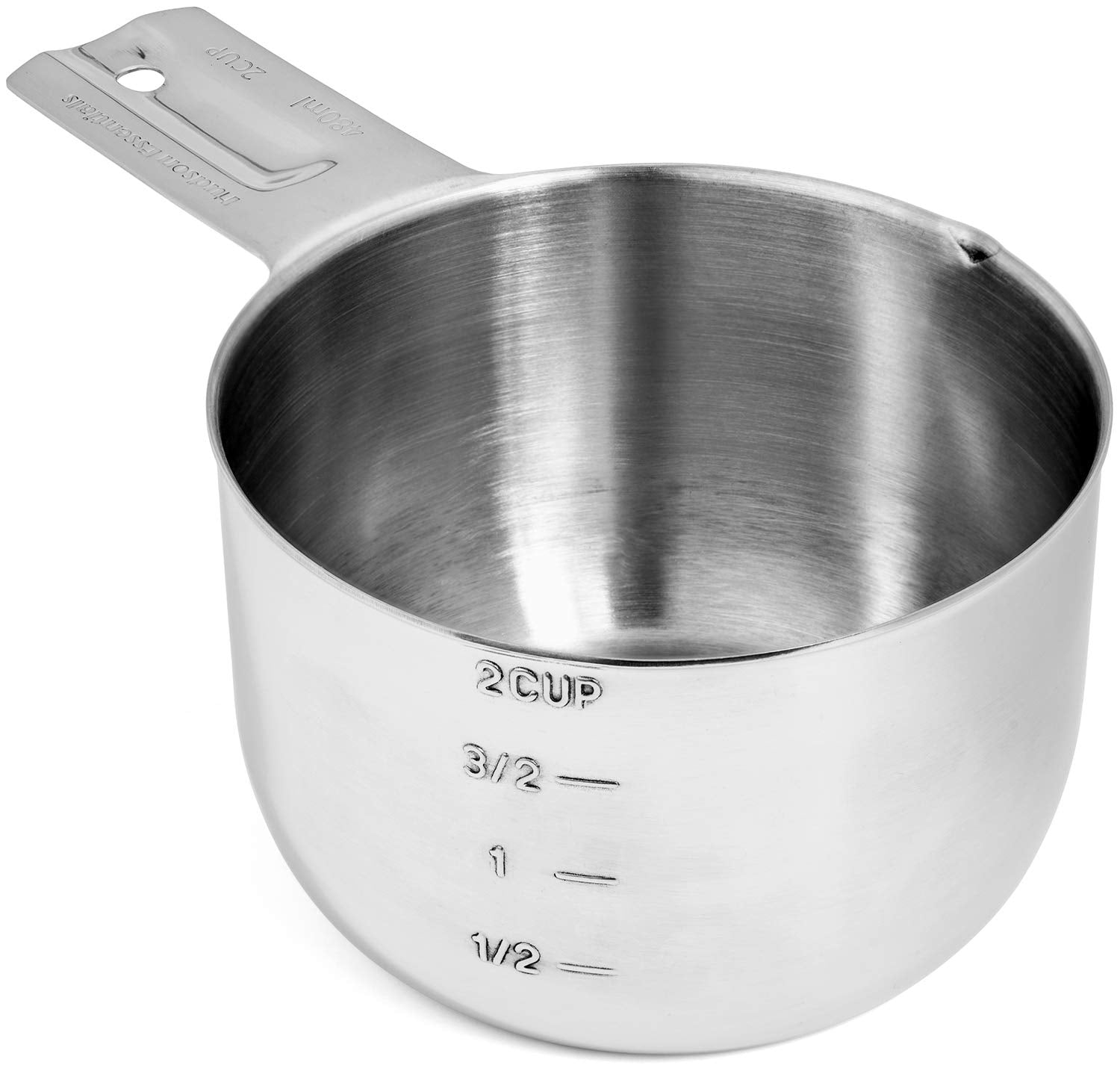 Stainless Steel Measuring Cups and Spoons Set (1 Piece 2-Cup)