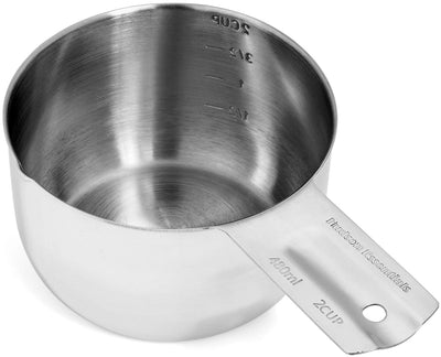 Stainless Steel Measuring Cups and Spoons Set (1 Piece 2-Cup)